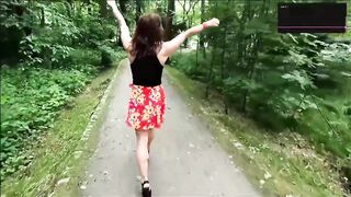 Public flashing in the Park with a Remote Vibrator.
