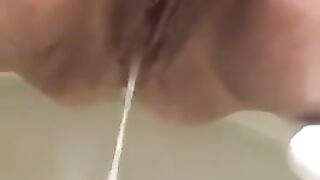 My bbw mature wife peeing