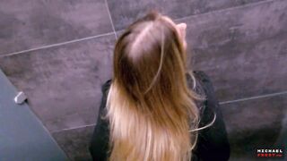 Unlucky Shoplifter Fucked in Mall Toilet - Real Public - Risky Sex - POV