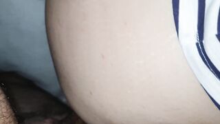 Step mom grabs Step Son balls and push his cock into her Pussy hard