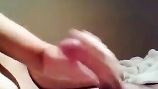Wanking a Smooth cock
