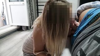 Stepdaughter love stepfather, she likes his big fat dick, she quietly comes to his room and sucks his big dick until no one sees