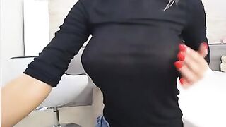 MILF nice firm ass butt big tits boobs big hard nipples