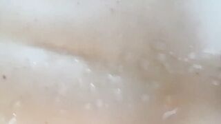 Cum over wife's back