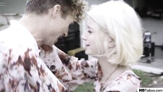 Emotionally unstable StepMom Alexis Fawx fucks young couple