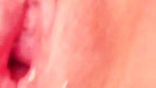 Pieces of my orgasm white orgasm on my pussy