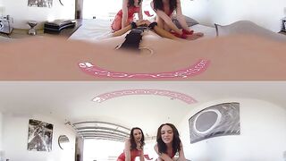 VRBangers.com Step Mom Teach Daughter How to Please Her Boyfriend