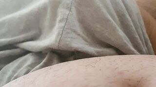 Step mom asslep with her hand under step son underwear touching his cock