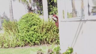 Cute Redhead Teen Surprises Her Stepdad by Tossing His Salad