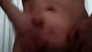mother gives herself a cream