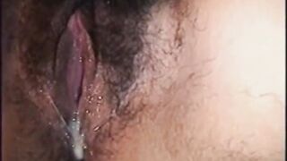 Hairy mature stepmom masturbates and cums.