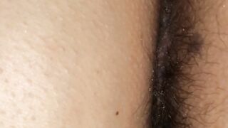 ass hole eating, tongue fucking my crunck wife's asshole. she loves to feel my tongue licking inside her hairy pink anus