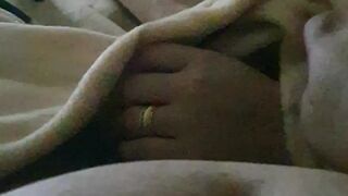 Step mom loves playing with step son dick under blanket