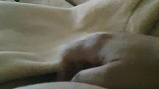 Step mom loves playing with step son dick under blanket