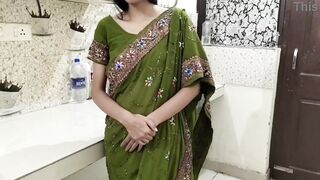 Indian Hot Stepmom has hot sex with stepson in kitchen! with clear Audio, Indian Desi stepmom dirty