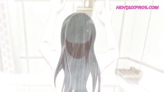 Step Sister offers Bro a special wash in the shower - UNCENSORED HENTAI